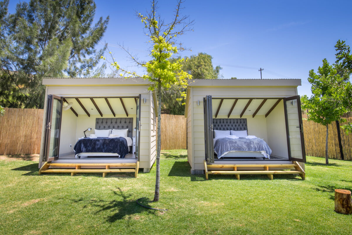 Eco-glamping pods on the farm